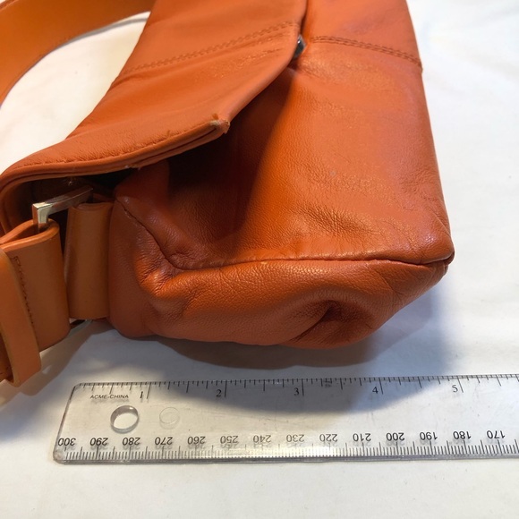 Orange Leather Shoulder Bag Purse unbranded - Picture 6 of 16